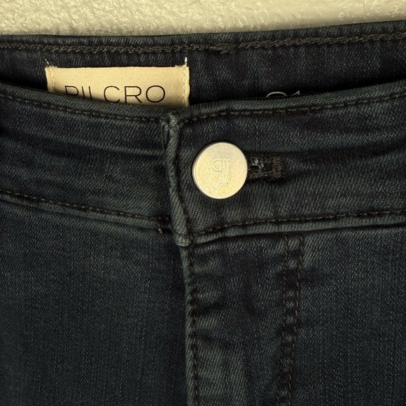 Pilcro Anthropologie Jeans Women’s 31 Dark Blue Wash Straight Leg Causal Stretch - Picture 3 of 8